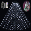 Ollny Christmas Tree Lights 8.2ft*16 Strings with Ring 8 Lighting Modes 3 Timers Dimmable Christmas Lights Indoor/Outdoor with Remote Waterproof for Xmas Decor (Cool White)