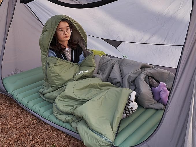 Lightweight Sleeping Bag 2.43lbs Backpacking Sleeping Bag 46℉-59℉ Nylon Shell and Lining Waterproof Compact Ultralight Sleeping Bag for Backpacking Camping Hiking