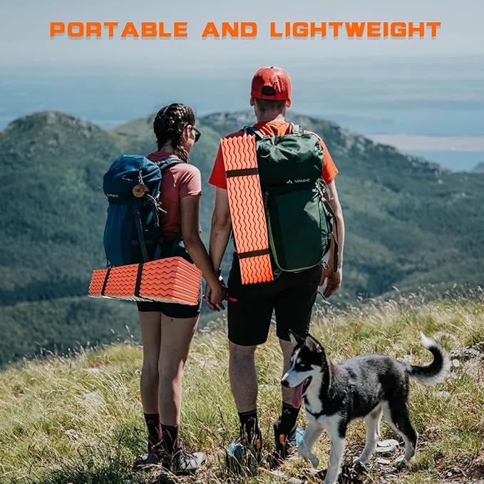 Closed Cell Foam Sleeping PadFolding Sleeping Pad BackpackingMoisture-Proof Foldable Sleeping Pad LightweightSleeping Mat for Camping Hiking Backpacking Car Camping Mats