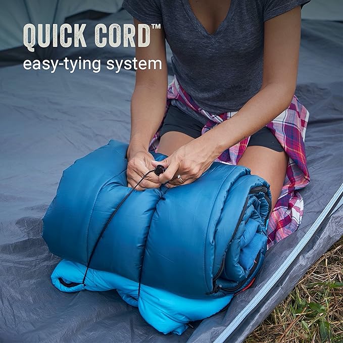 Coleman Kompact Sleeping Bag Indoor/Outdoor Lightweight Sleeping Bag for Adults 20°F/30°F/40°F Options for Camping Hiking Backpacking with Included Compression Sack