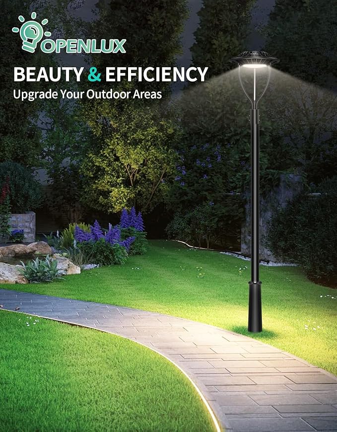 4 Pack LED Post Top Light ETL DLC Listed 150W 120W 90W Adjustable Outdoor Pole Lights with Photocell IP65 Waterproof Post LED Fixture 5000K for Garden Yard Street