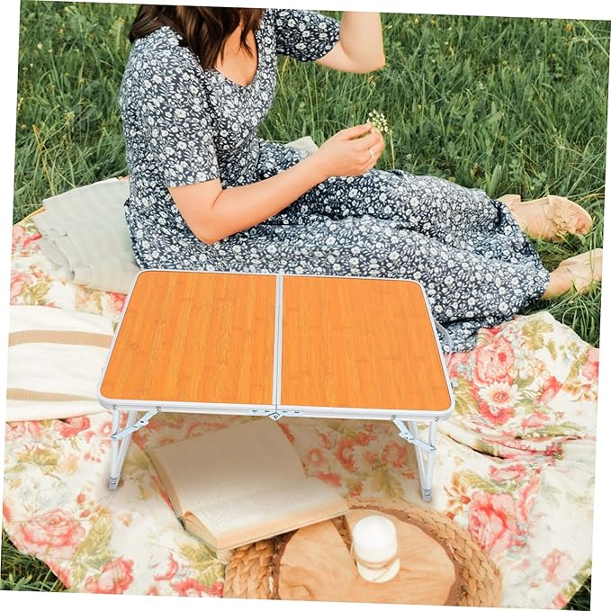 Angoily Portable Foldable Table Wear Resistant Camping Desk for Home Outdoor Use Versatile Bed Table for Laptop Reading and Dining