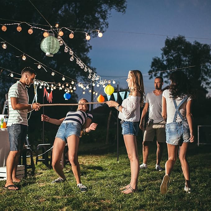 Espird String Light Poles for Outdoor 2 Pack10 Ft Outside String Light Pole for String Lights Backyard Patio Light Poles for Parties Bistro Wedding
