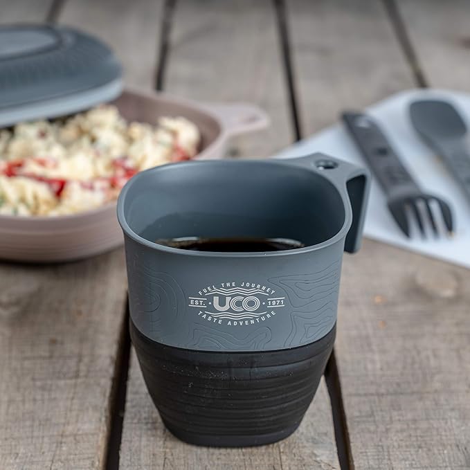 UCO 6-Piece Camping Mess Kit with Bowl Plate Collapsible Cup and Switch Camping Spork