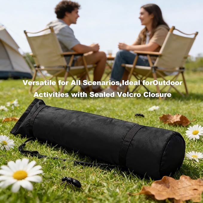 Extra Large Size for 2 Camping Chairs Bag Replacement600D Oxford Fabric with EVA padded BottomHandle Carry Straps with Padding FoamLarge Opening Bag Mouth with Hook and Loop Sealing (1 Black)