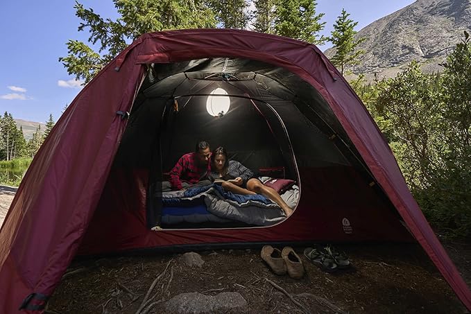 Sierra Designs Alpenglow Tent for Camping Constructed with Twilight Tech to Block 98% of Sun Rays – Easy Setup – Large Interior – Great for Family Camping…