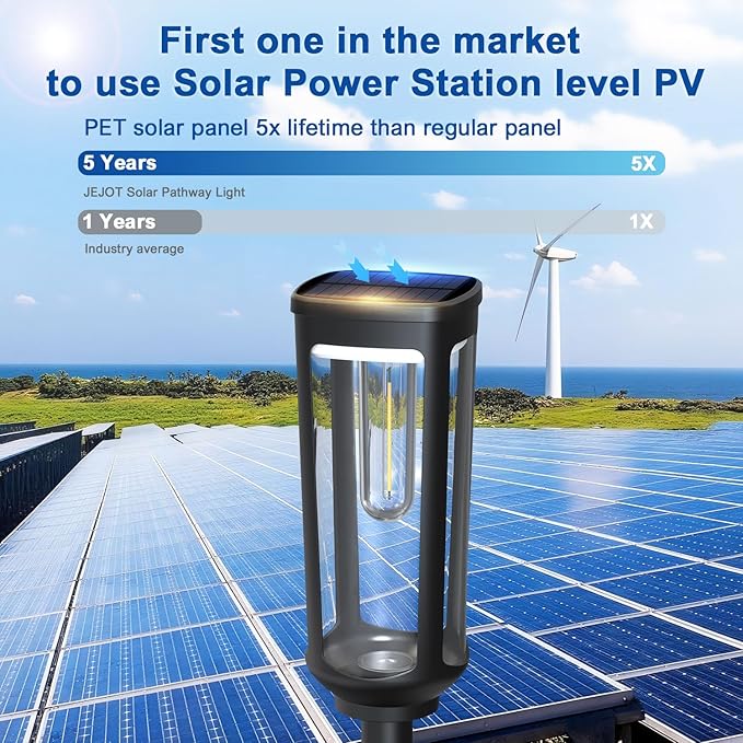 Solar Pathway Lights Outdoor6 Pack Cool Garden Lights Solar Powered Waterproof IP65Auto On/Off Outdoor Light for Lawn Patio Walkway Driveway Decor Landscape Lighting