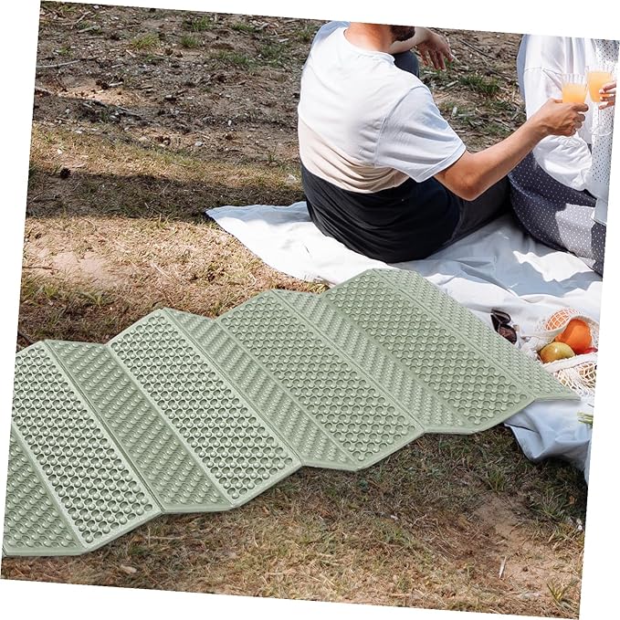Generic Foldable Thick Outdoor Camping Mat Portable Picnic Floor Cushion Lightweight Multi-use Sleeping Pad with Wear-Resistant Material for Garden Stadium Park Travel