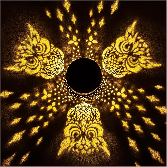 Owl Solar Lanterns Outdoor Waterproof Hanging Solar Lights Owl Gifts for Women Men Metal Decorative LED Owl Lanterns for Garden DecorYardPatioLawnTabletopPathwayLandscape