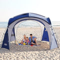 UNP Easy Beach Tent Pop Up Canopy UPF50+ Tent with Side Wall Ground Pegs and Stability Poles Sun Shelter Rainproof Waterproof for Camping Trips Backyard Fun Party Or Picnics