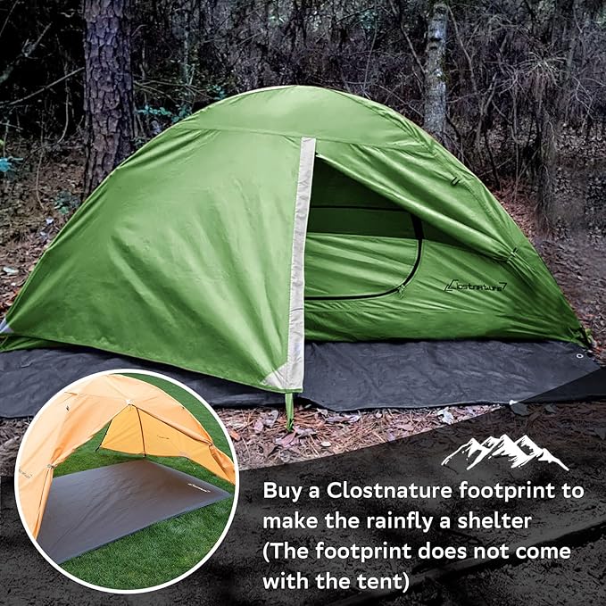 Clostnature Lightweight Tent for Backpacking - 1/2/3/4 Person Ultralight Backpacking Tent Waterproof Easy Setup Camping Tent Hiking Tent for Outdoor Hiking and Mountaineering