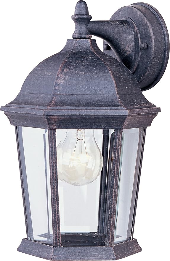 Maxim Cast-One Light Outdoor Wall Mount in Early American Style-8 Inches Wide by 12 inches high-Rust Patina Finish