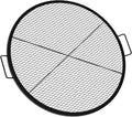 onlyfire Round Fire Pit Grill Grate Heavy-Duty Steel Cooking Grate with X-Marks Design Portable Campfire Grill for Outdoor BBQ Camping Picnics - 36 Inch