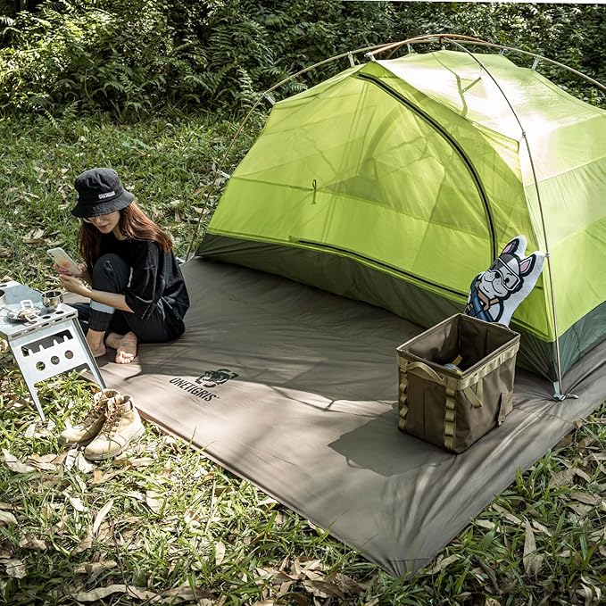 ONETIGRIS Tent Tarp Footprint 94x94 Large Size Waterproof Lightweight Multifunctional Camping Tarp Beach Blanket for Camping Hiking Backpacking