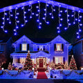131 Ft String Lights for Outside 1280 LED Christmas Lights Outdoor Plug in Christmas String Lights with 8 Modes &amp Timer for Holiday Party Wedding House Patio Outdoor Decor(Blue)