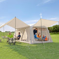 Inflatable Blow Up Tents for CampingWaterproof Oxford Hot Tent with Manual PumpSpacious Easy Setup Inflatable Camping Air Tent for Family Glamping