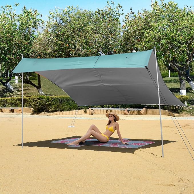 Camping Sun Shelters Ship Sailing in The Sunset Beach Canopy 126 * 110.2in