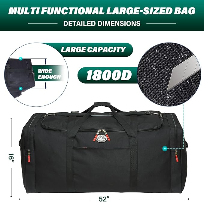 Gilbins Camp 1800 Denier Heavy Duty Soft Trunk With Shoulder Strap