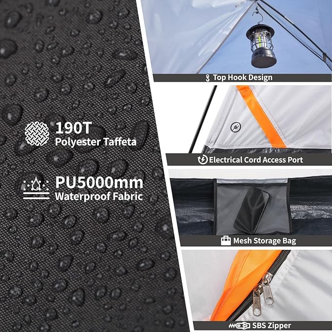 EchoSmile 2/4 Person Camping Tent Lightweight Dome Family Tent with Rainfly Easy Setup Waterproof &amp Windproof Outdoor Shelter for Group Hiking Backpacking 3-Season Use
