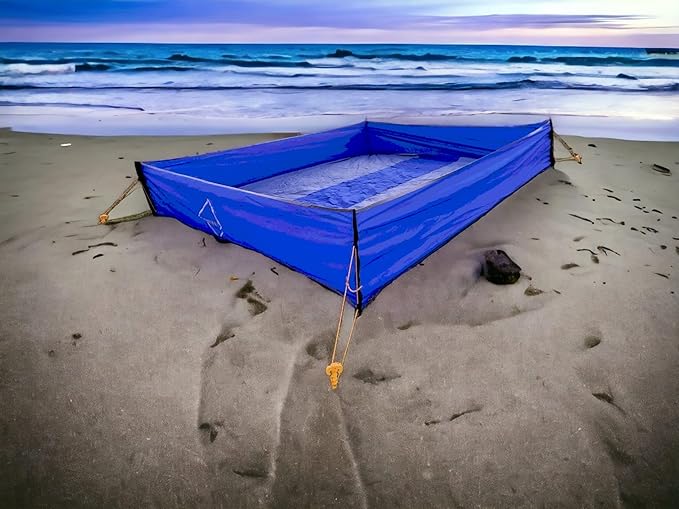 Sandproof Beach Walled Blanket Outdoors Beach Blanket with Sides Fitted Sheet Water Resistant Portable and Lightweight Outdoors Playpen for Sand and Grass