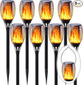 8Pack Solar Torch Light with Flickering Flame Upgraded 3in1 Solar Lights Outdoor Hanging Lantern Waterproof Landscape Decoration Lighting for Garden Yard Pathway Driveway Auto On/Off