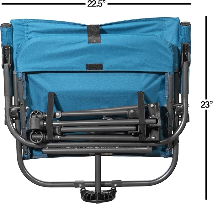 Zenithen Outdoor 360 Degree Portable Lawn Swivel Camping Chair w/Arms Perfect for Camping Sporting Events Outdoor Games Cookouts Get-Togethers and Patio Furniture Teal (Pack of 1)
