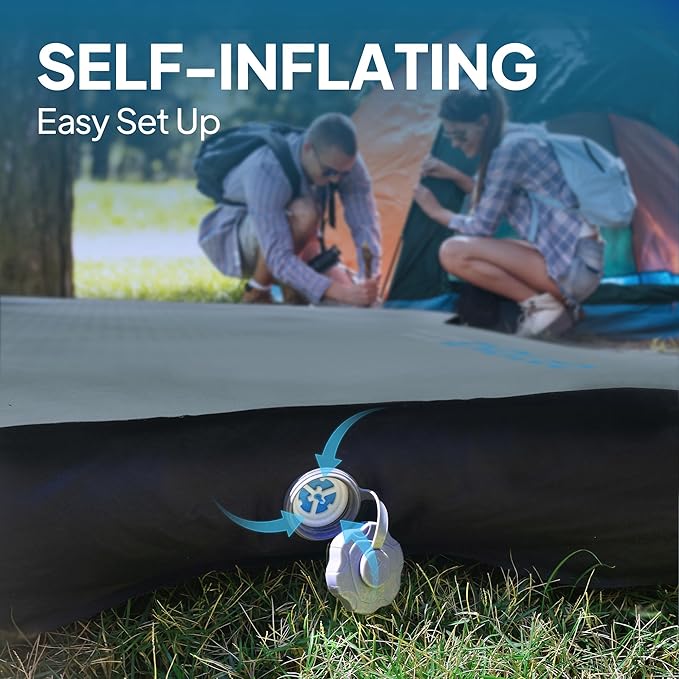 LOSTHORIZON Truck Bed Camping Air Mattress with Foam Self Inflating Sleeping Pad for Tacoma 6FT with Pump Sack 4.5 Thick