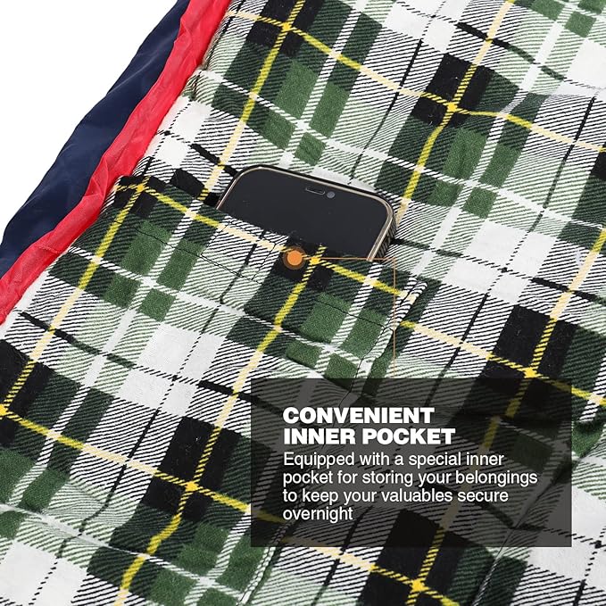 REDCAMP Cotton Flannel Sleeping Bag for Camping Backpacking Adults Cold Weather Envelope Sleeping Bags with 2/3/4/6lbs Filling