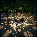 Solar Fairy Lanterns Outdoor Hanging Maple Leaf Decor LanternWaterproof Hollow Out Metal Decorative Garden LightGraceful Decoration for PatioYardLandscapeWalkwayFestival