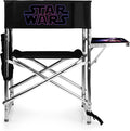 PICNIC TIME Star Wars Sports Chair with Side Table Folding Beach and Camp Chair Portable Outdoor Chair with Carry Strap and Storage Pockets (Black)