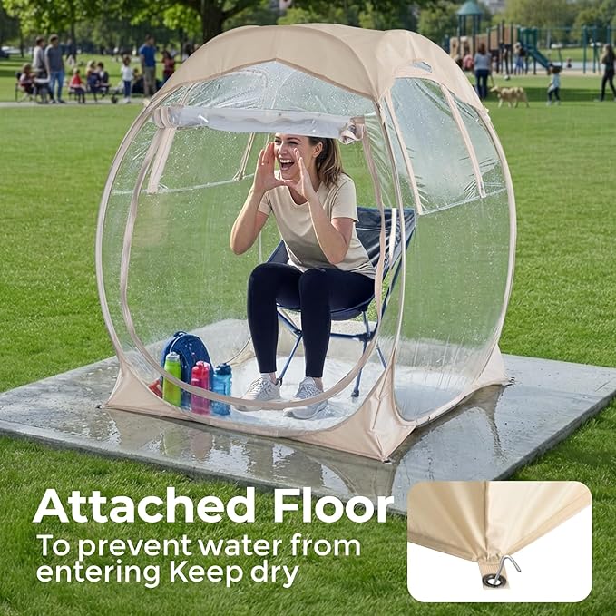 Alvantor® Pop Up Bubble Tent®Large Oversize Igloo Screen House1 Person Cold Protection Outdoor Igloo Winter Tent 4'x4'x5'