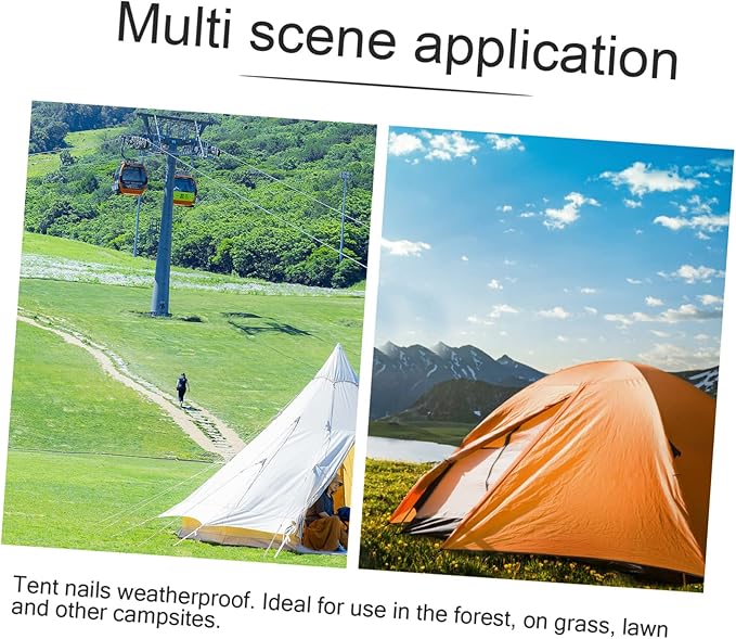 8Pcs Heavy Duty Tent Stakes Strong Ground Stakes for Camping Durable Construction for Tents Tarps Performance for Various Terrains