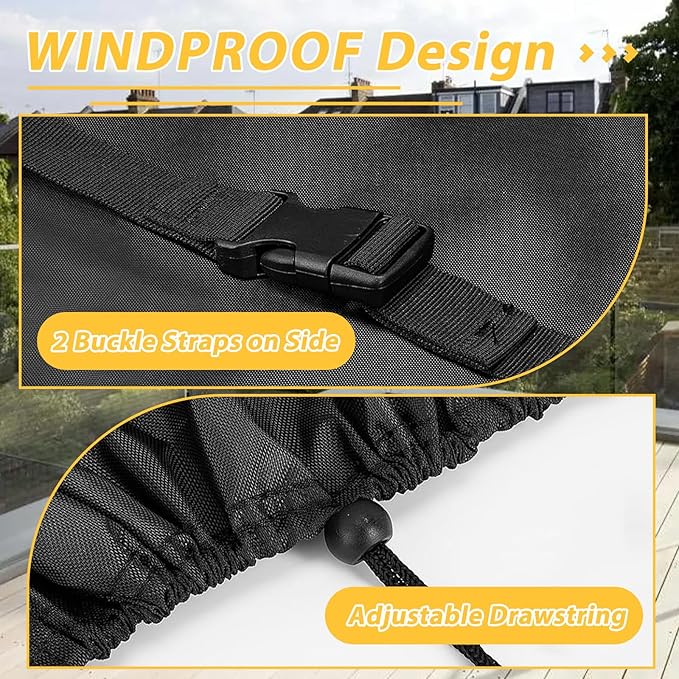 Hammock Cover Waterproof 600D Heavy Duty Oxford-Thickened Cover for 10 - 12FT Hammock Stand With HandlesVentsClick-Close Straps &amp Reflective Strip All Weather Protection