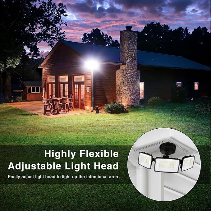 Onforu 130W Flood Lights Outdoor 2 Packs Outdoor Security Lights 13000LM 6500K LED Outdoor Flood Lighting Fixture 3 Adjustable Heads IP65 Waterproof Exterior Floodlight for YardGarageEave Mount