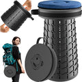 2026 Upgraded XXL Collapsible Stool with Thick Cushion19.7H-11.8D Telescoping Folding Stool for Adults More Sturdy Camping Stools with Load Capacity 1000lbs for OutdoorGardenFishingHiking