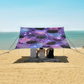 ALAZA Pumpkin Bat Heart Spider Web Halloween Beach Tent Sun Shelter UPF50+ Protection Beach Shade Canopy w/ 4 Sandbags for Outdoor Camping Fishing Backyard Fun Picnic 10x9 ft