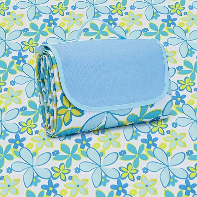Picnic Blanket 77 x 79 Inches Waterproof Oxford Fabric Picnic Blanket Portable and Foldable Outdoor Mat for Camping Beach and Family Picnics