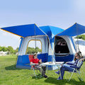 ABORON SUV Tent 4/6 Person Waterproof SUV Camping Tent Easy Setup Car Tent with Rainfly &amp Awning for Family Outdoor Adventures