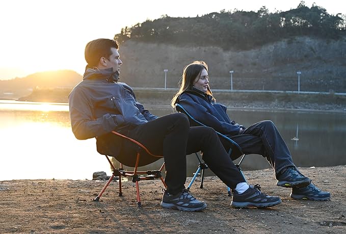MARCHWAY Lightweight Folding Camping Chair Portable Foldable Compact for Outdoor Camp Travel Beach Picnic Festival Hiking Backpacking Supports 330Lbs (Blue)