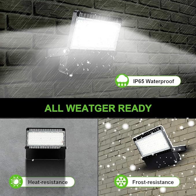 ledmo 240W Outdoor LED Flood Light 36000 Lumens Large Area Stadium Lighting 5000K Daylight Die-Cast Aluminum Security Light for Backyard Warehouse Horse Arena IP65 Waterproof 110-277V Hardwired