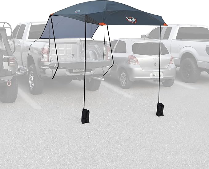 Rightline Gear Universal-Fit Truck Tailgate Portable Canopy Tent 9.5 by 6 by 8.5 FeetBlue