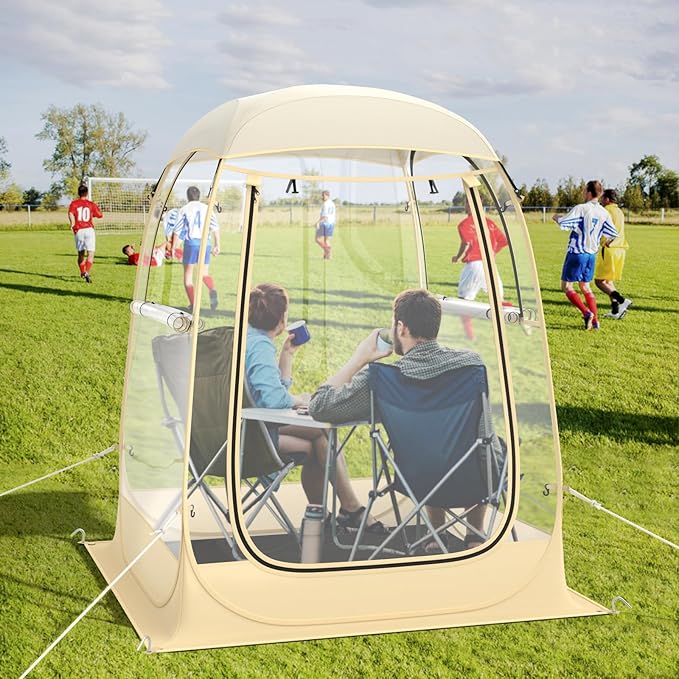 Goplus Sports Tent Instant Pop up Weatherproof Shelter Portable &amp Foldable Outdoor Clear View Bubble Tent w/Carrying Bag Floor Mat Watch Sports Events Camping