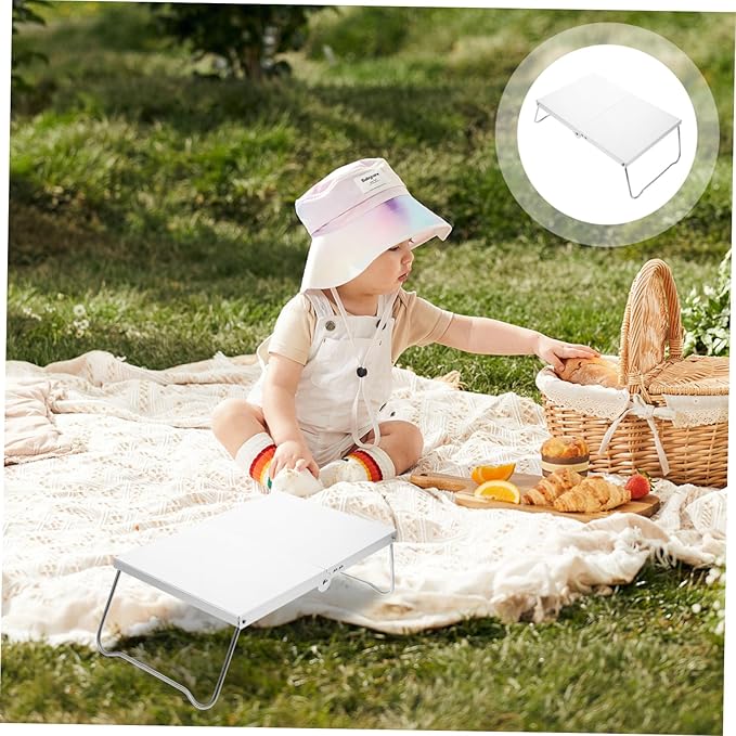 BESPORTBLE Portable Camping Table Grill Table Compact Folding Heat Resistant Aluminum Top