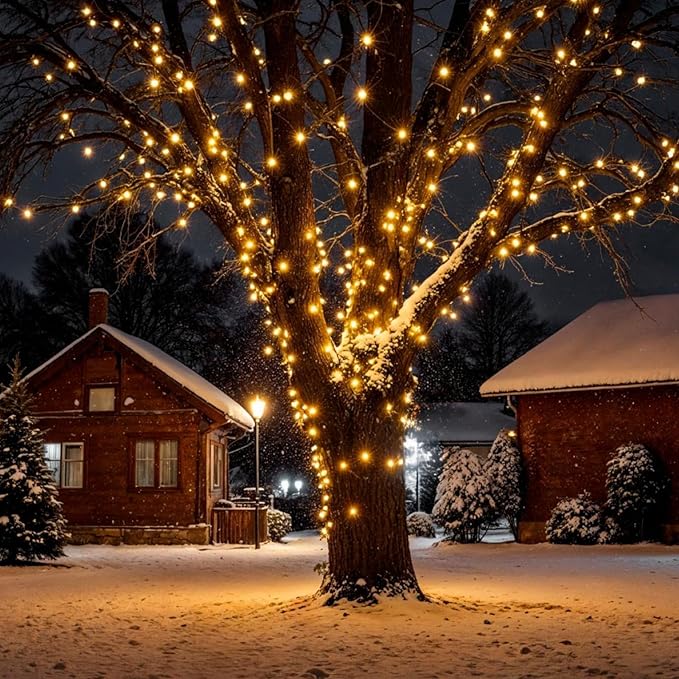 2000 LED Warm White Christmas Lights: 147Ft Twinkle Lights for Christmas Tree with Remote - Waterproof Fairy Lights Firecracker Plug in String Lights for Garden Wedding Party Indoor &amp Outdoor Use