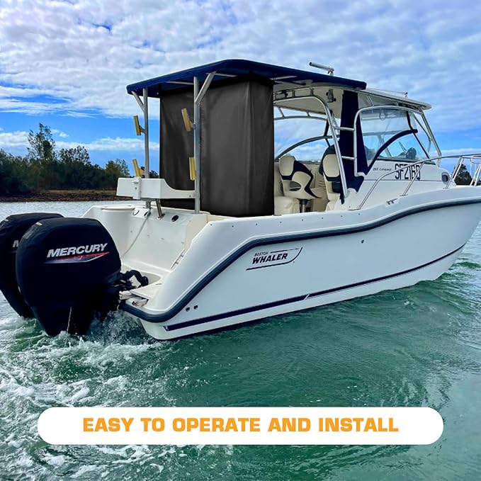 Privacy Tent for Boat Portable Changing Room Polyester Tent with Zipper Suitable for Pontoon Boat Mall Studio Dressing Room 27 W x 30 D x 72 H