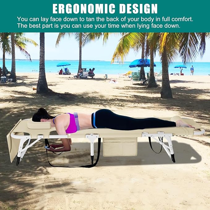 DoCred Folding Camping Cot with Mattress 2 Pack Heavy Duty Folding Cot for Adults Portable Sleeping Cot Bed Adults Outdoor Bed with Carry Bag Travel Camp Cots