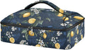 Casserole Carrier Pattern Lemons and FlowersInsulated Casserole Carrier for Hot or Cold Food Thermal Lunch Tote for Potluck Parties Picnic Beach Fits 9 x 13 Inches Baking Dish