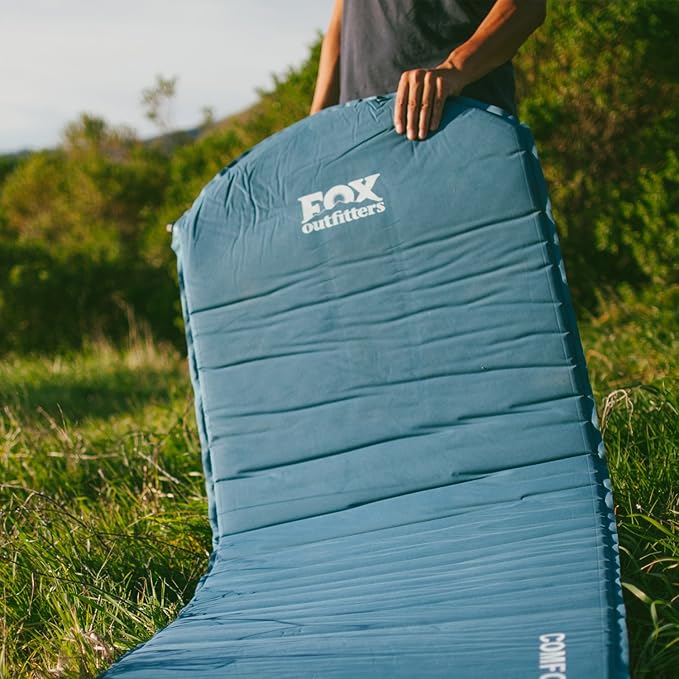 Fox Outfitters Comfort Series Self Inflating Camp Pad - Perfect Foam Sleeping Pads for Camping Backpacking Hiking Hammocks Tents (Regular)