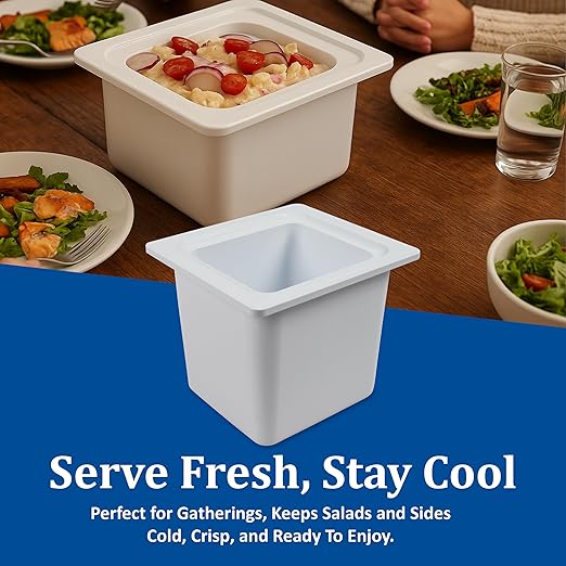 San Jamar - CI7001WH CI7001 Chill-It 1/6 Food Pan 52 oz Capacity White