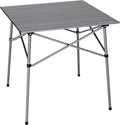 Lippert HD Hybrid Foldable Camp Table with Carry Bag White 27 1/2” x 27 1/2” x 27 1/2 (H x W x D)Hammer Grey